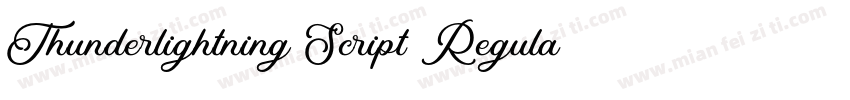 Thunderlightning Script Regular字体转换